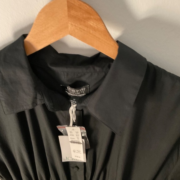 NWT J.Crew Black Elena shirtdress in cotton poplin SZ Various - Picture 9 of 13